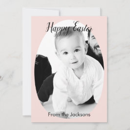 Tarjeta Festiva Foto del personalizado Pastel Feliz Pascua minimal