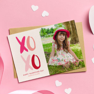Tarjeta Festiva Foto Día de San Valentín de "XOXO"