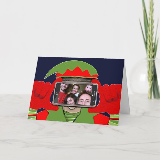 Tarjeta Festiva Foto divertida de Navidades (Anverso)