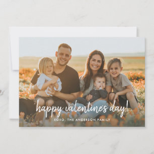 Tarjeta Festiva Foto el día de San Valentín   Elegante guión elega