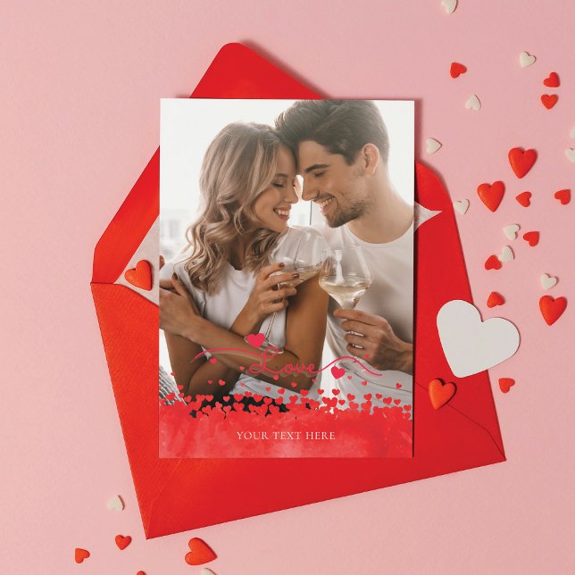Tarjeta Festiva Foto el día de San Valentín personalizada (Subido por el creador)