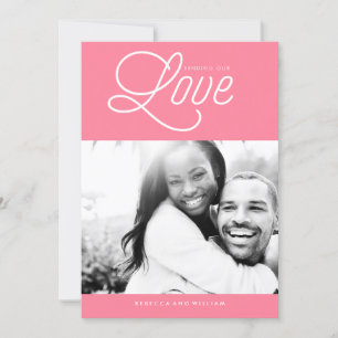 Tarjeta Festiva Foto El día de San Valentín Rosa "Enviando nuestro