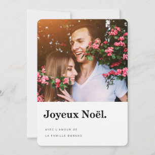 Tarjeta Festiva Foto el   Joyeux Noel de noël de las cartas