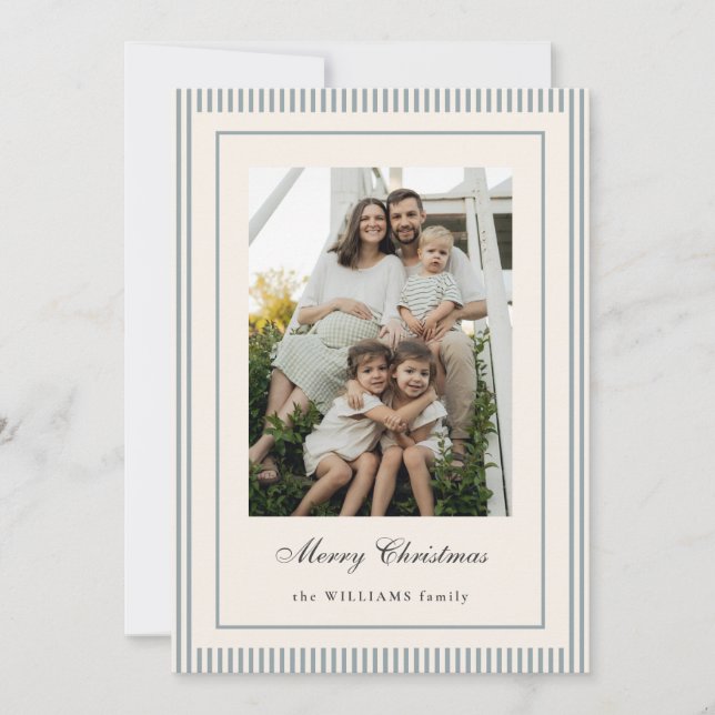 Tarjeta Festiva Foto elegante (Anverso)