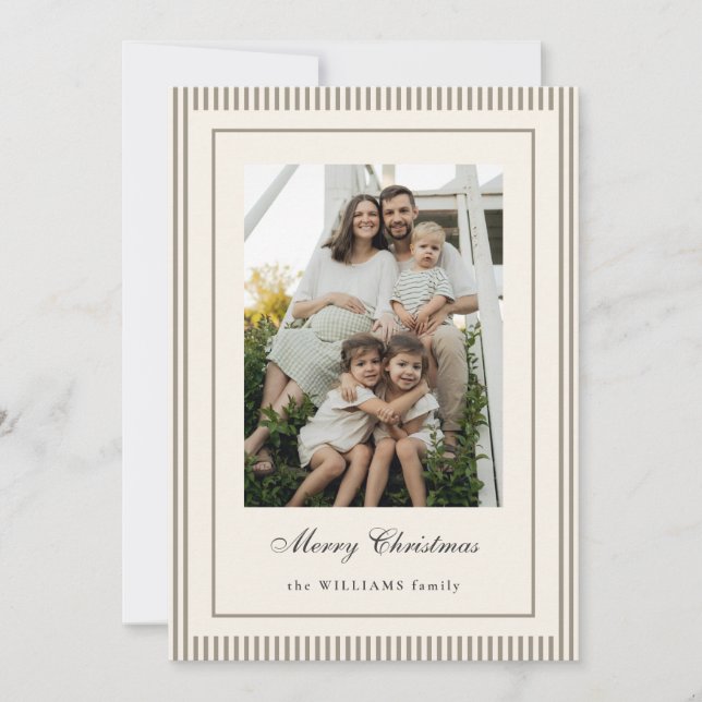 Tarjeta Festiva Foto elegante (Anverso)
