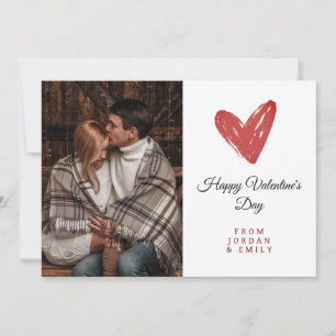 Tarjeta Festiva Foto elegante del corazón feliz día de San Valentí