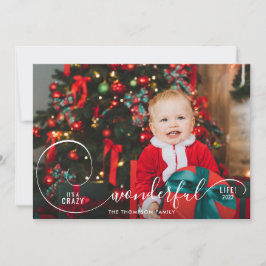 Tarjeta Festiva Foto elegante divertida loca maravillosa