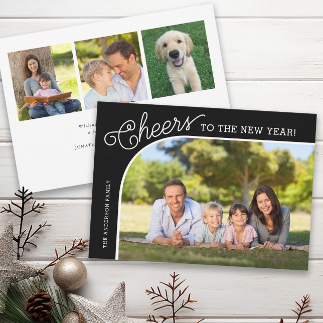 Tarjeta Festiva Foto Elegante para Año Nuevo (Subido por el creador)