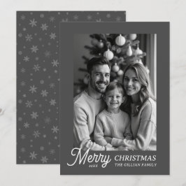 Tarjeta Festiva foto en blanco y negro