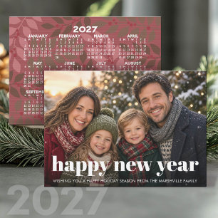 Tarjeta Festiva Foto: Enorme año nuevo: calendario 2027