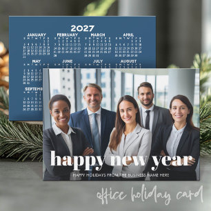 Tarjeta Festiva Foto - Enorme Año Nuevo - Calendario 2027