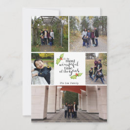 Tarjeta Festiva Foto familiar de la época más maravillosa del año