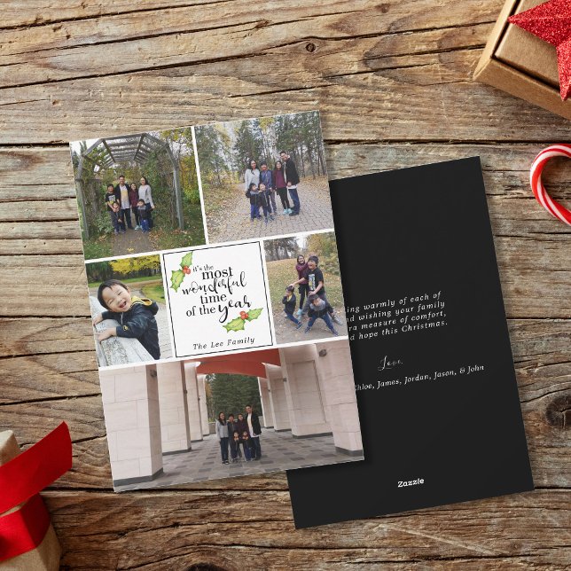 Tarjeta Festiva Foto familiar de la época más maravillosa del año (Subido por el creador)