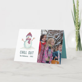 Tarjeta Festiva Foto familiar de Navidades de invierno de época