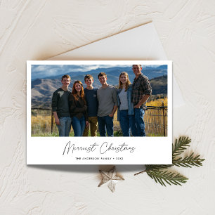Tarjeta Festiva Foto familiar de Navidades más bonitos en escritur
