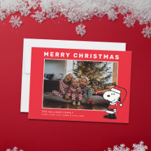 Foto familiar de Snoopy Santa Navidades