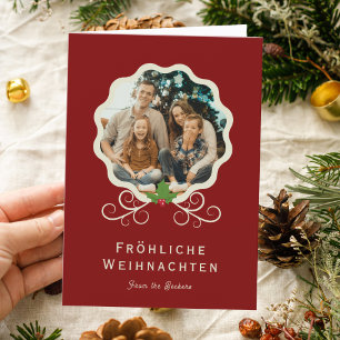 Tarjeta Festiva Foto familiar Fröhliche Weihnachten