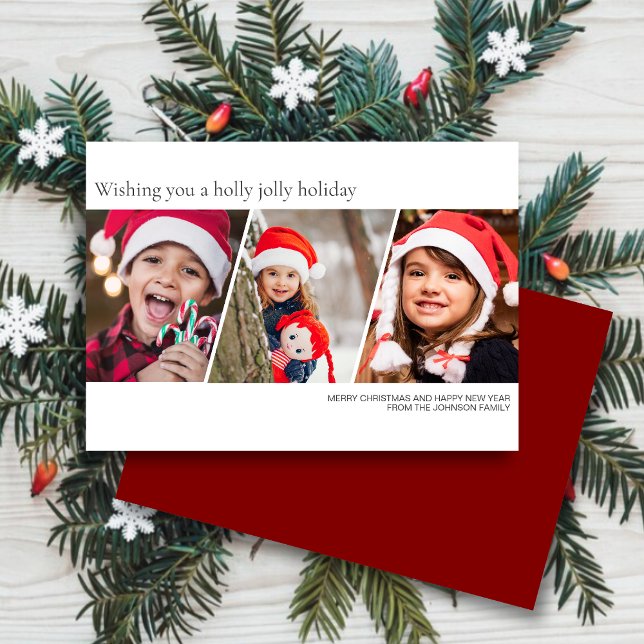 Tarjeta Festiva Foto familiar Minimalista moderna (Subido por el creador)