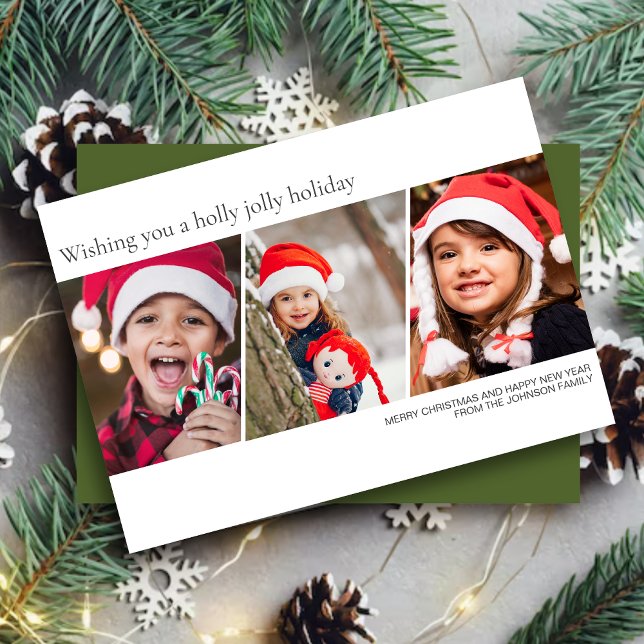 Tarjeta Festiva Foto familiar Minimalista moderna (Subido por el creador)