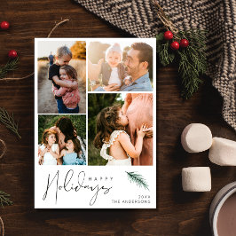 Tarjeta Festiva Foto familiar moderna Navidades de Felices Fiestas