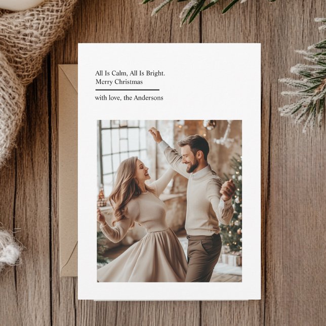 Tarjeta Festiva Foto familiar moderna | Todo Es Tranquilo. Todo Es (Subido por el creador)