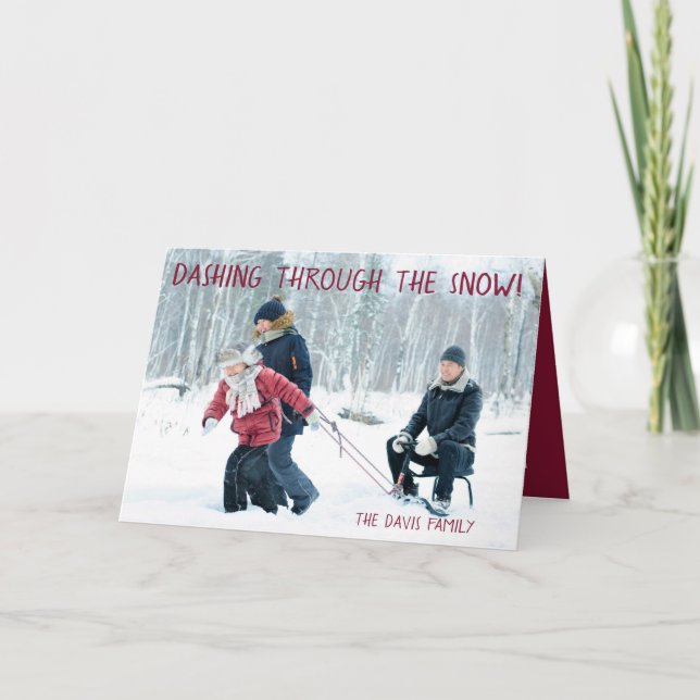 Tarjeta Festiva Foto familiar, Navidad, (Anverso)