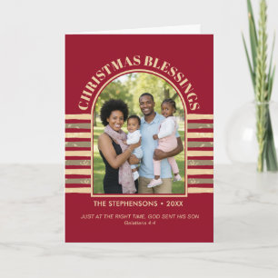Tarjeta Festiva Foto familiar personalizada de BENDICIONES DE NAVI