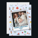 Tarjeta Festiva Foto familiar personalizada enmarcada con Navidade<br><div class="desc">Foto familiar personalizada enmarcada con la tarjeta de vacaciones Navidades lindos.</div>