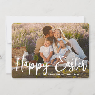 Tarjeta Festiva Foto Familiar Personalizada Feliz Pascua