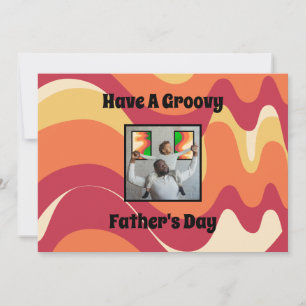 Tarjeta Festiva Foto familiar retro "Que tengas un genial Día del