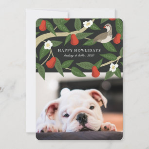 Tarjeta Festiva Foto feliz de Howlidays   Árbol pernicioso