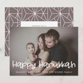 Tarjeta Festiva Foto feliz de la familia Hanukkah
