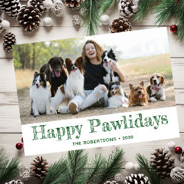 Tarjeta Festiva Foto Feliz Pawlidays
