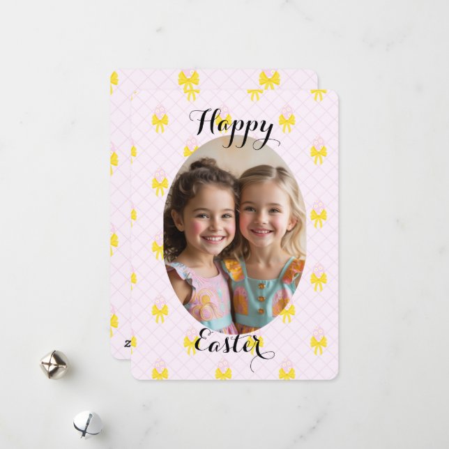 Tarjeta Festiva Foto feliz personalizada de Pascua (Anverso/Reverso In Situ)