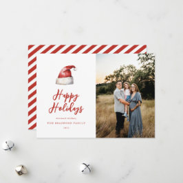 Tarjeta Festiva Foto festiva de Santa Hat