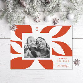 Tarjeta Festiva Foto gráfica de Poinsettia