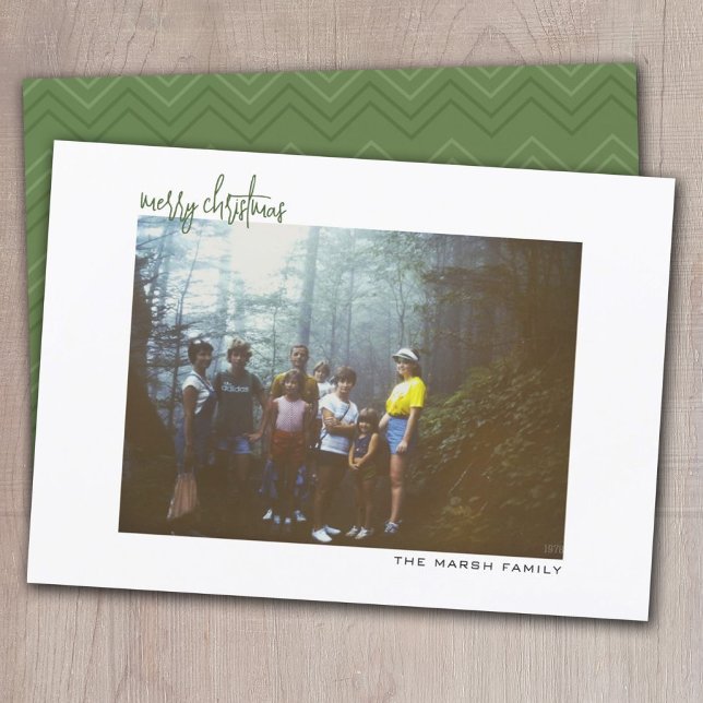 Tarjeta Festiva Foto horizontal - chevron - borde blanco mínimo (Subido por el creador)