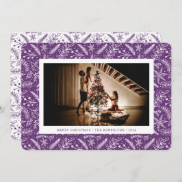 Tarjeta Festiva Foto horizontal de la vegetación de los navidades