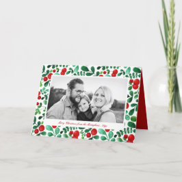 Tarjeta Festiva Foto horizontal Fresca de Berries