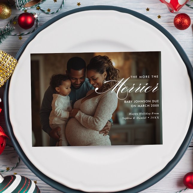 Tarjeta Festiva Foto horizontal, más Navidades más felices (Subido por el creador)