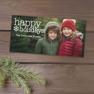 Tarjeta Festiva Foto horizontal o panorámica con Navidades