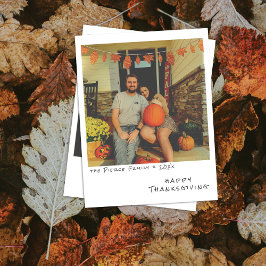 Tarjeta Festiva Foto instantánea vintage - Relieve metalizado fals