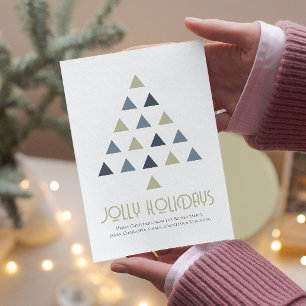 Tarjeta Festiva Foto Jolly Holidays Christmas Tree Holiday Card