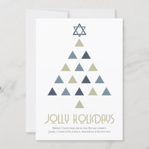 Tarjeta Festiva Foto Jolly Holidays Christmas Tree Holiday Card