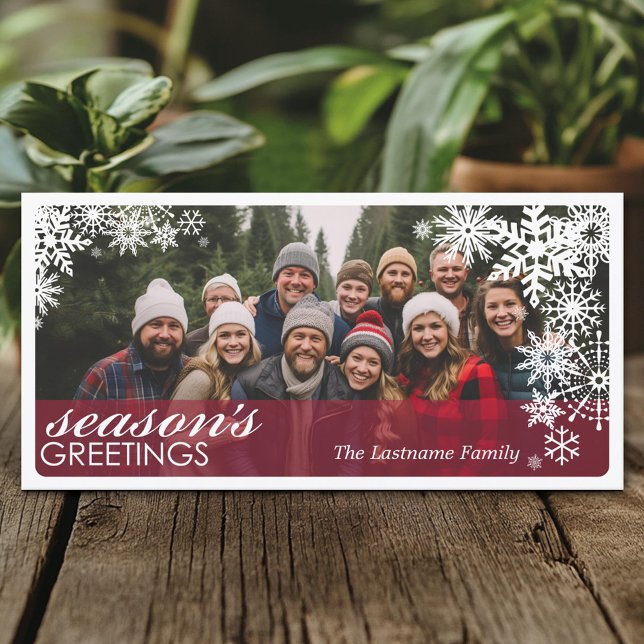 Tarjeta Festiva Foto - Let It Snow - Los saludos de la temporada (Create A Personal Holiday Photo Card)