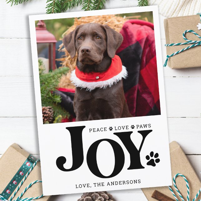 Tarjeta Festiva Foto Mascota personalizada JOY Paw Imprimir perro (Subido por el creador)