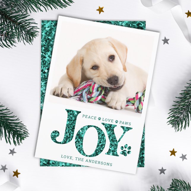 Tarjeta Festiva Foto Mascota personalizada JOY Perro de impresión  (Subido por el creador)