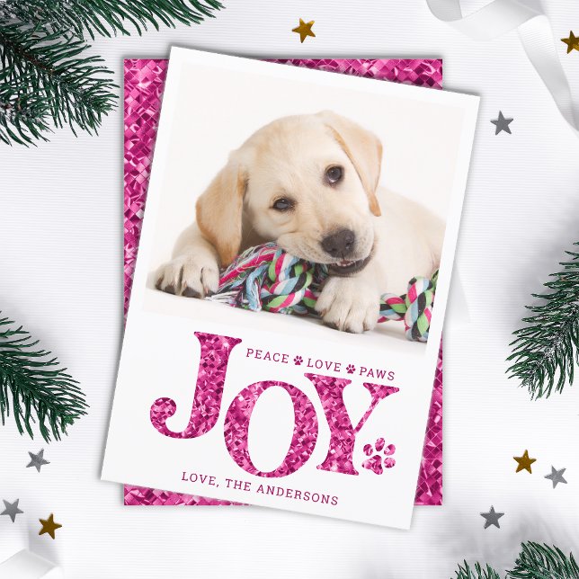 Tarjeta Festiva Foto Mascota personalizada JOY Perro de impresión  (Subido por el creador)