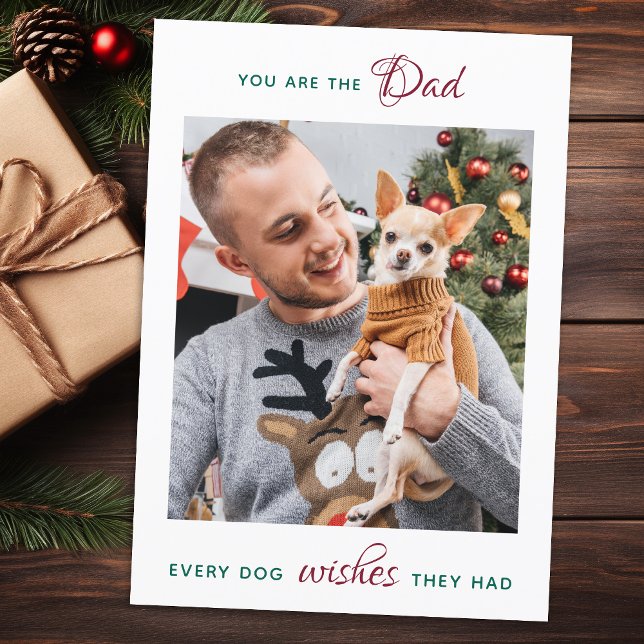 Tarjeta Festiva  Foto Mascota personalizada Perro Papá Feliz Navid (Subido por el creador)