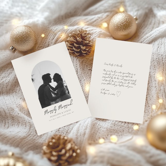 Tarjeta Festiva Foto mínima arca elegida recién casada (Subido por el creador)